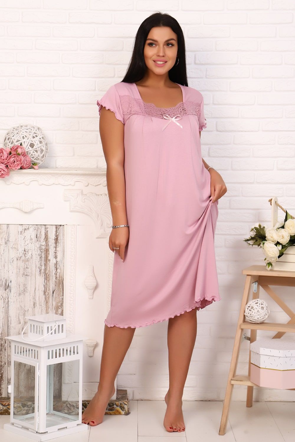 Сорочка 25721 - сухая роза