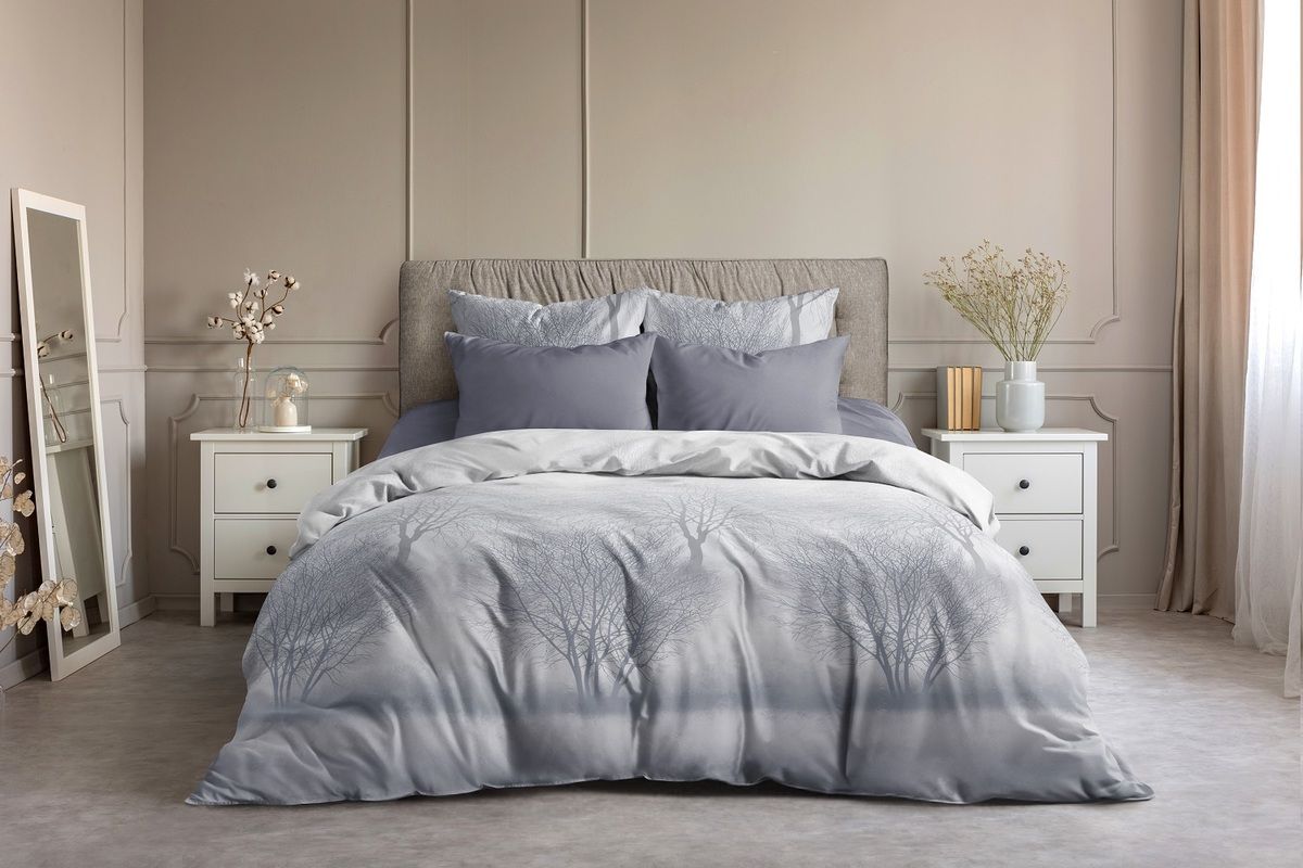 КПБ Лес поплин 1.5 сп (простыня на резинке)