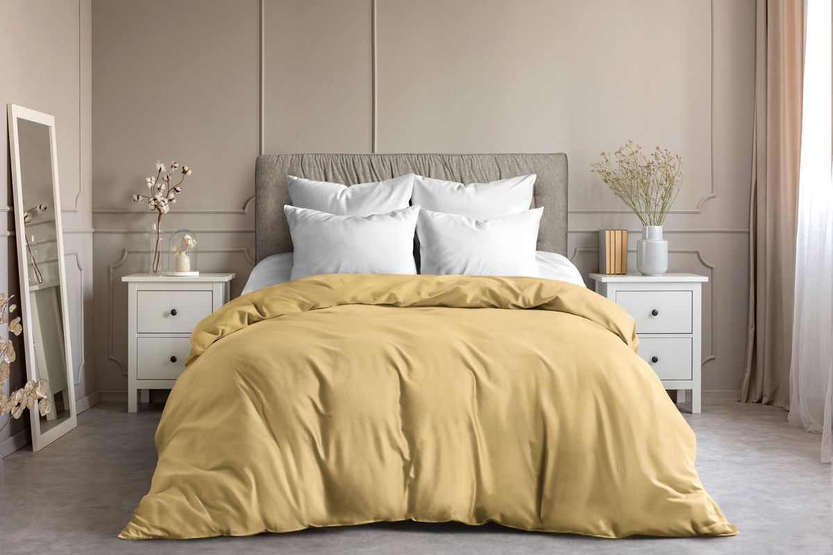 Пододеяльник поплин гл/кр Евро - золотой