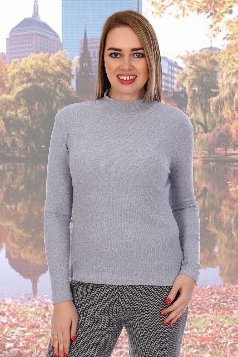 Водолазка Перспектива - серый меланж