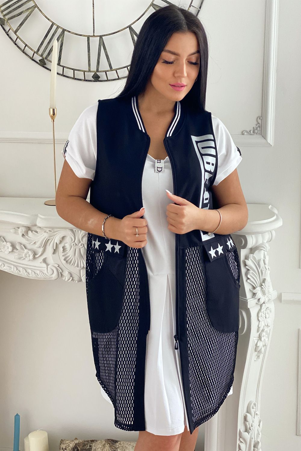 Жилет 9054 - черный