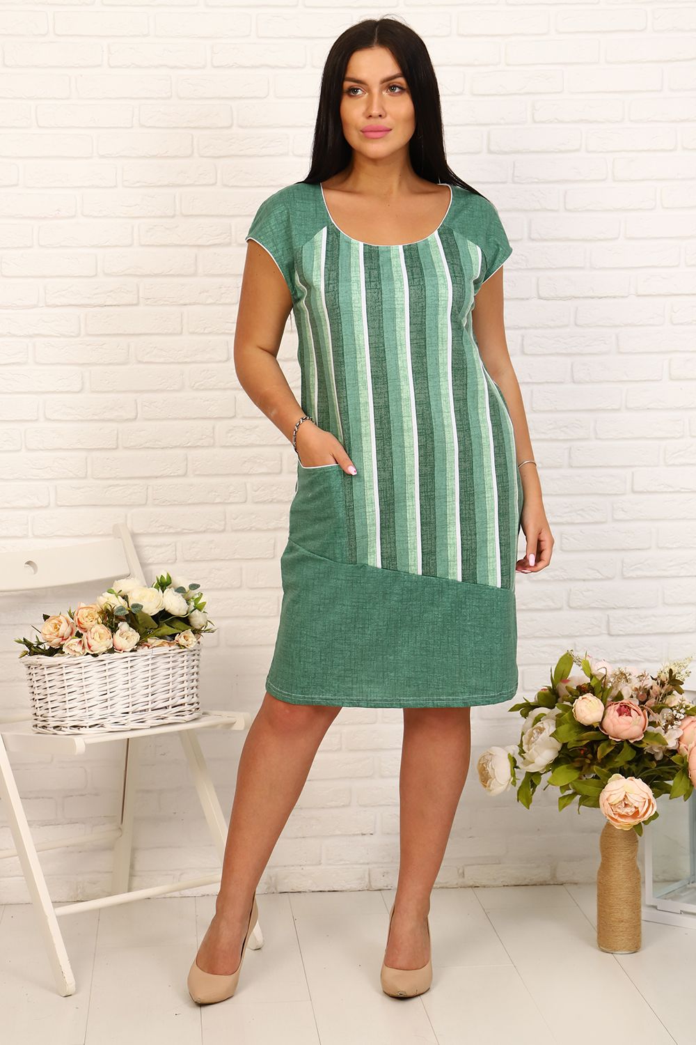 Платье 24221 - зеленый