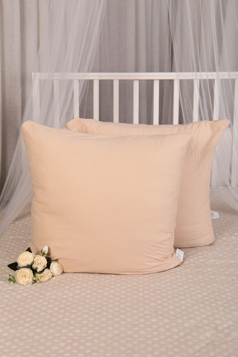 Наволочка Вечер трикотажная 70*70 - бежевый