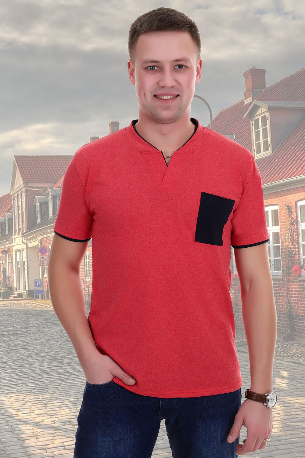 Футболка 1728 - коралл