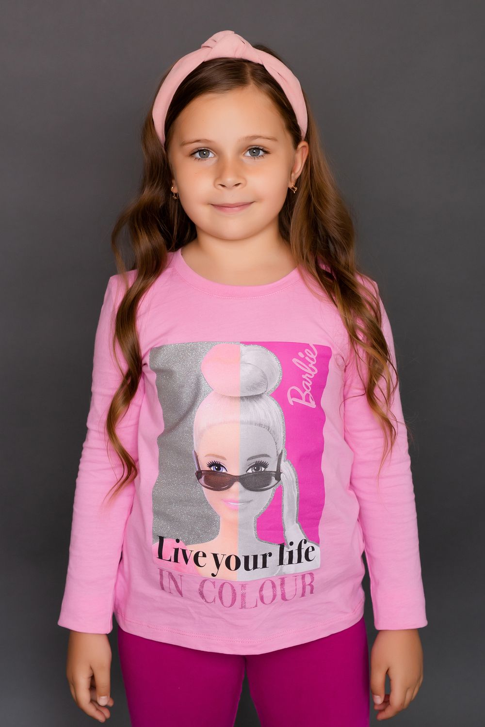 Футболка 22765 Barbie дл. рукав - розовый