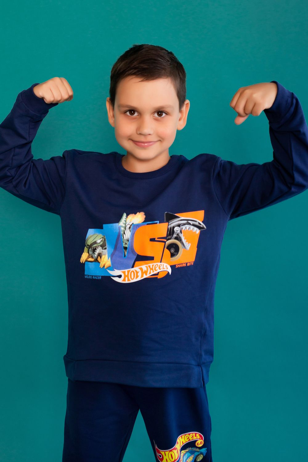 Свитшот 22756 Hot Wheels - темно-синий