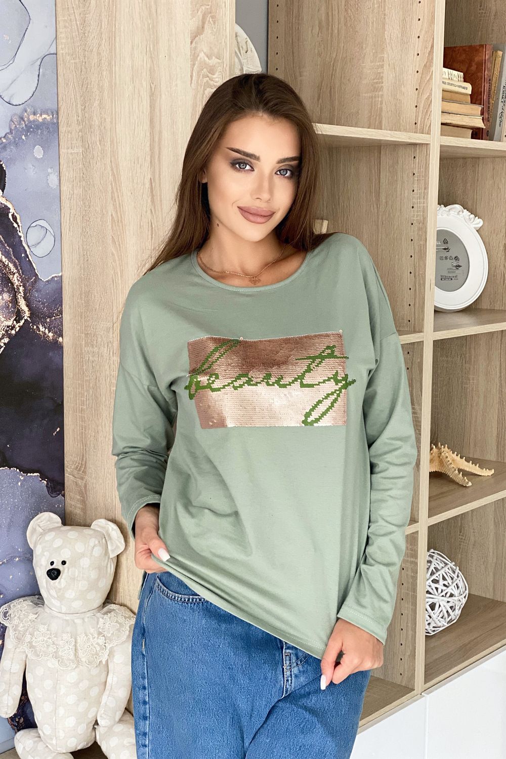 Туника 8161 - оливковый