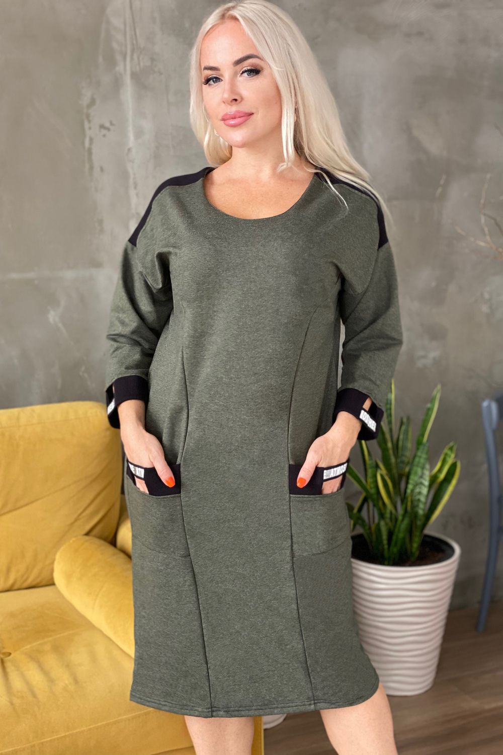 Платье 9083 - хаки