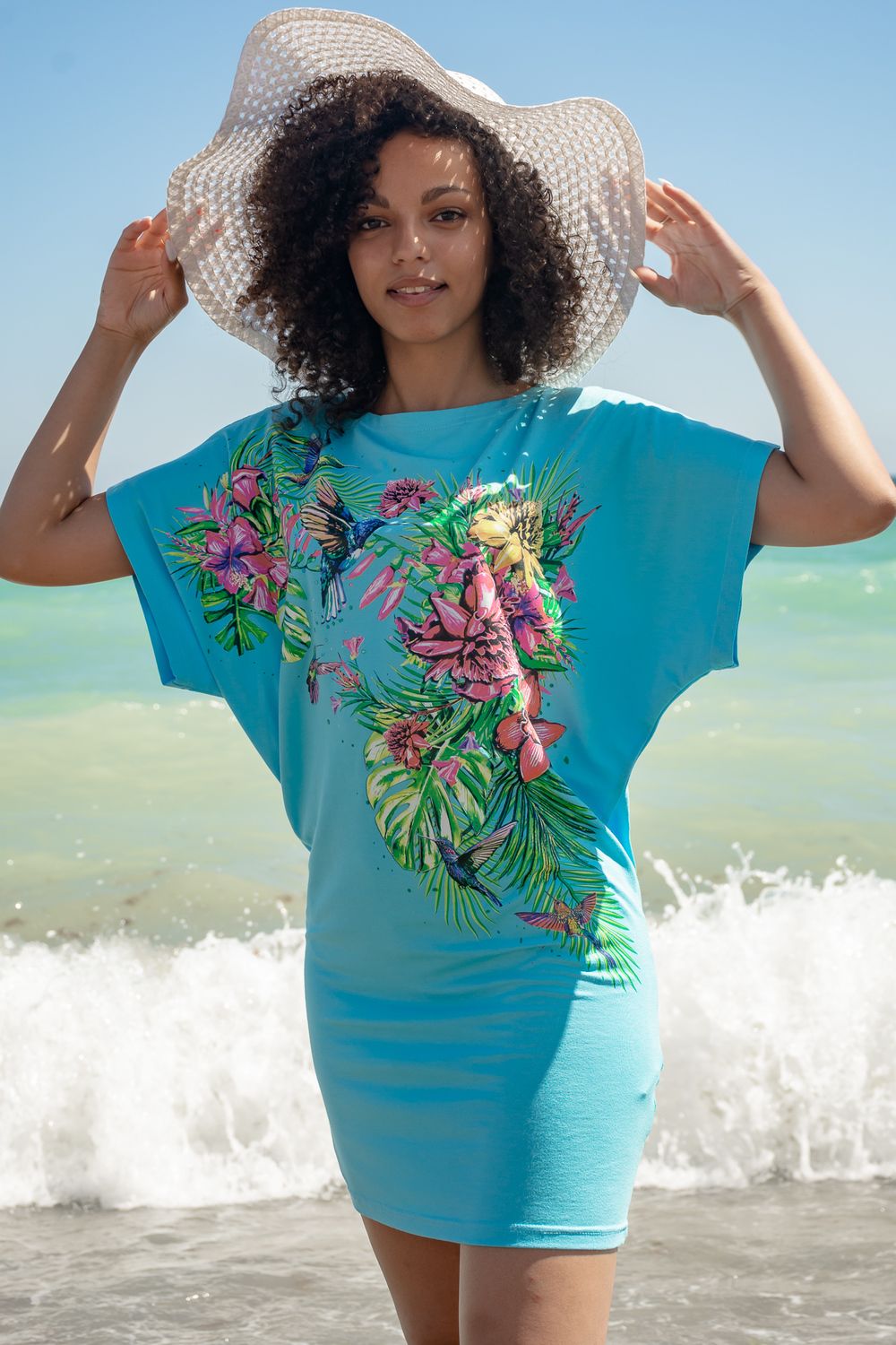 Туника Манго - светлая бирюза