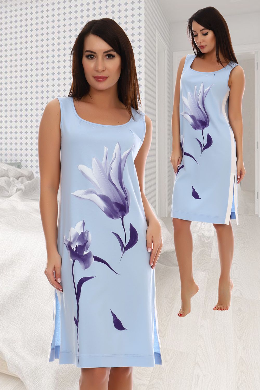 Сорочка 3022 - голубой