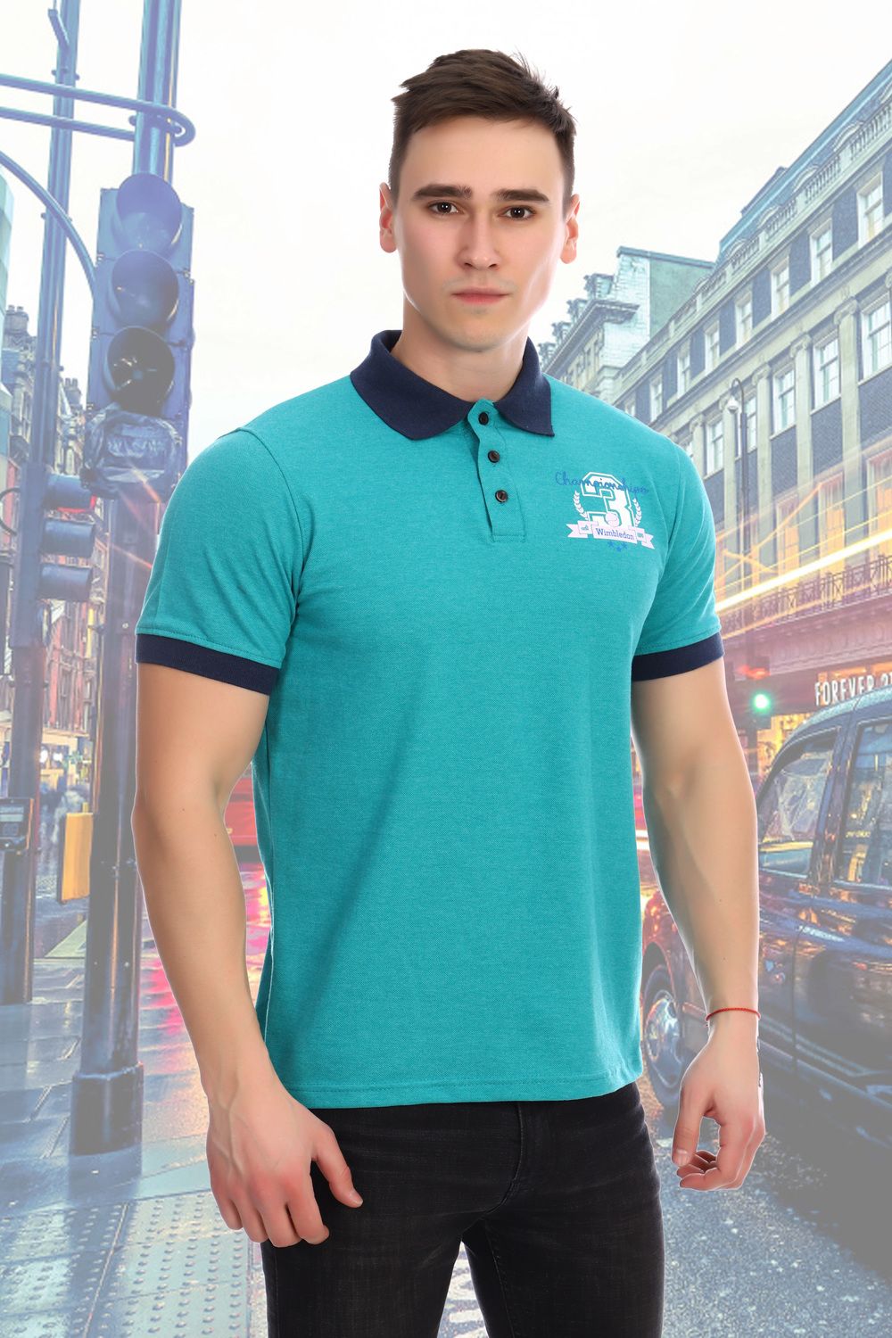 Футболка 1724 поло - ментол