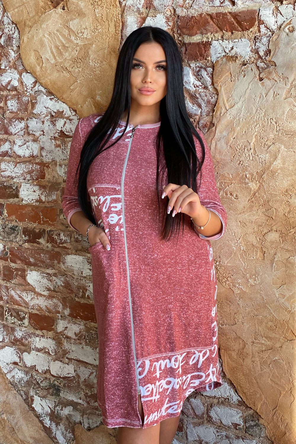 Халат 9090 - терракот