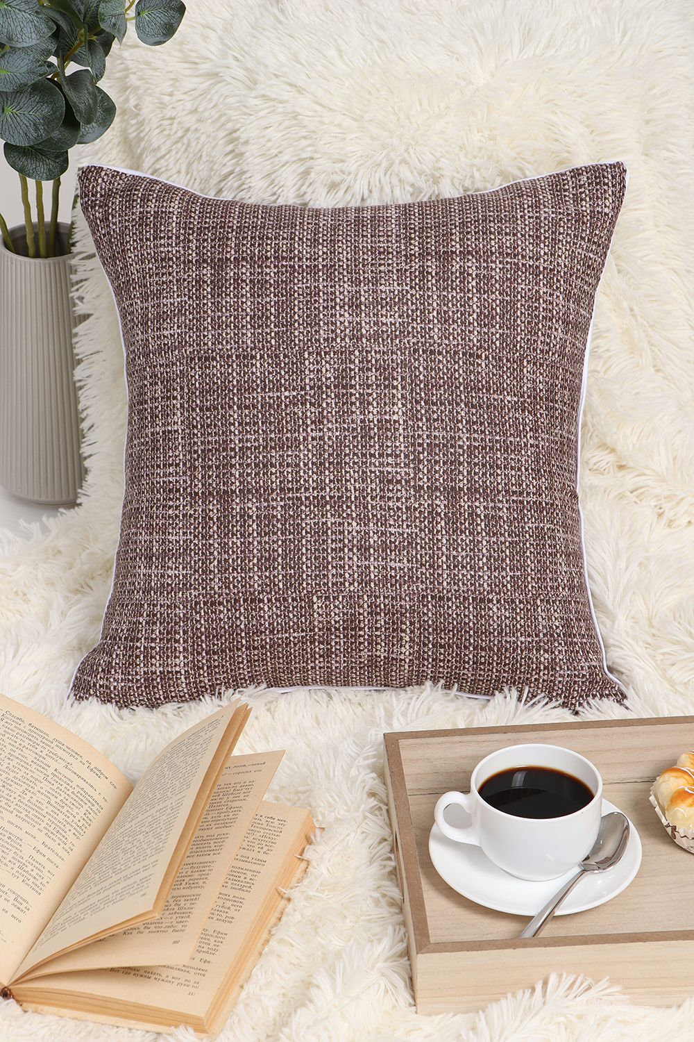 Наволочка Lizzy Home 50021 декоративная - коричневый