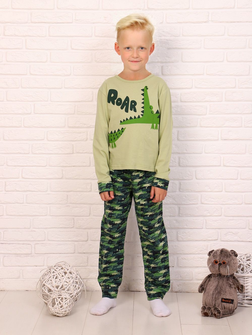Пижама Тотоша детская дл.рукав - светло-зеленый