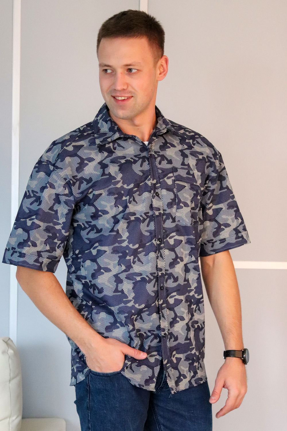 Рубашка 46006 - ассорти