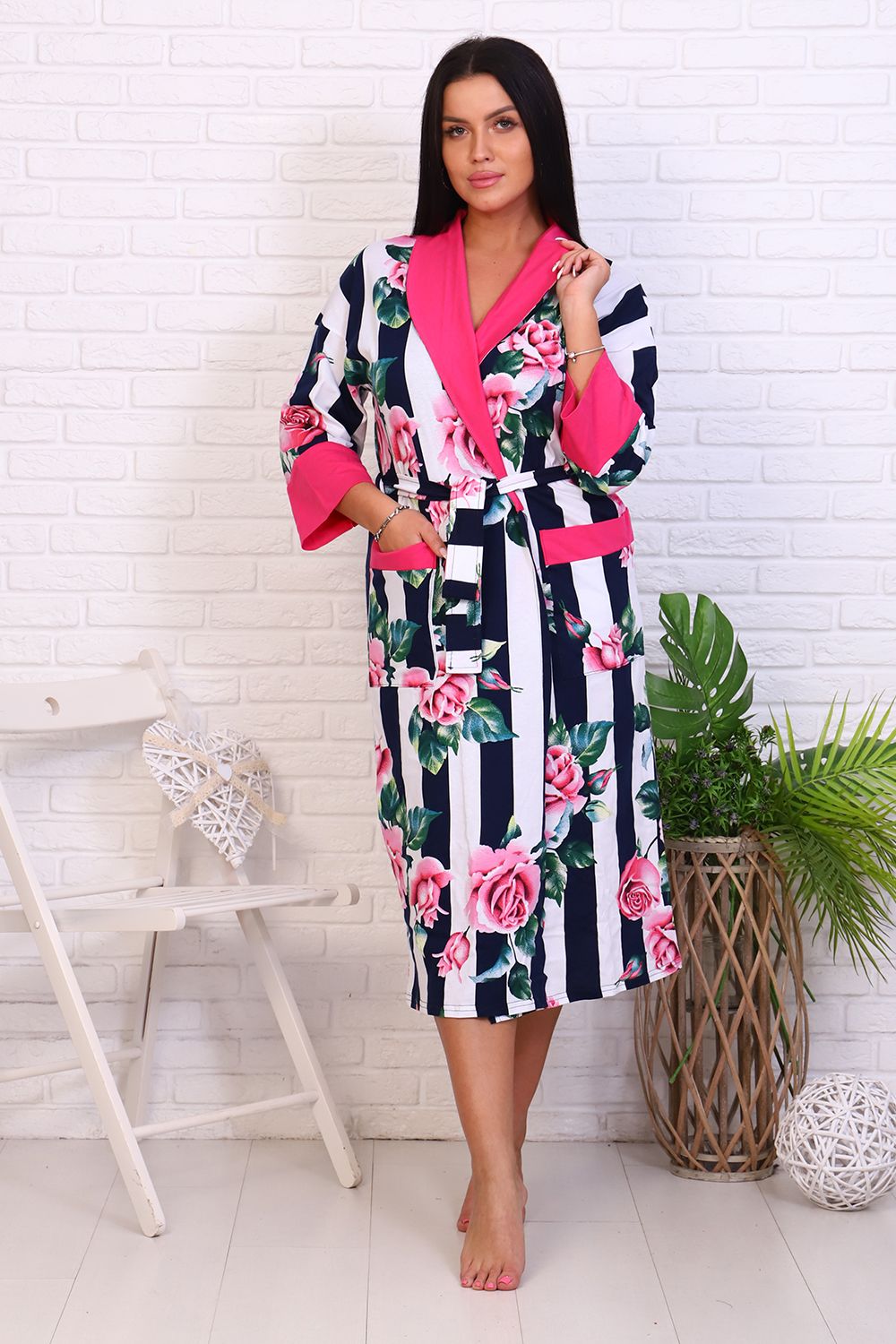 Халат 39007 - малина