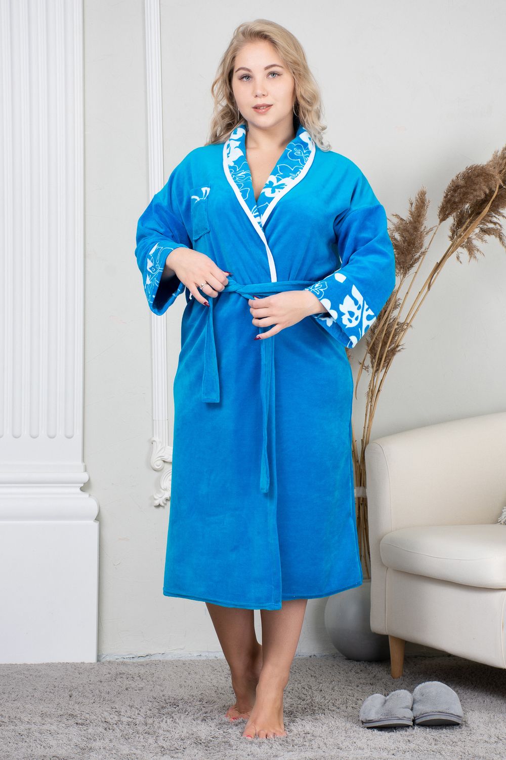 Халат 2834 - бирюза