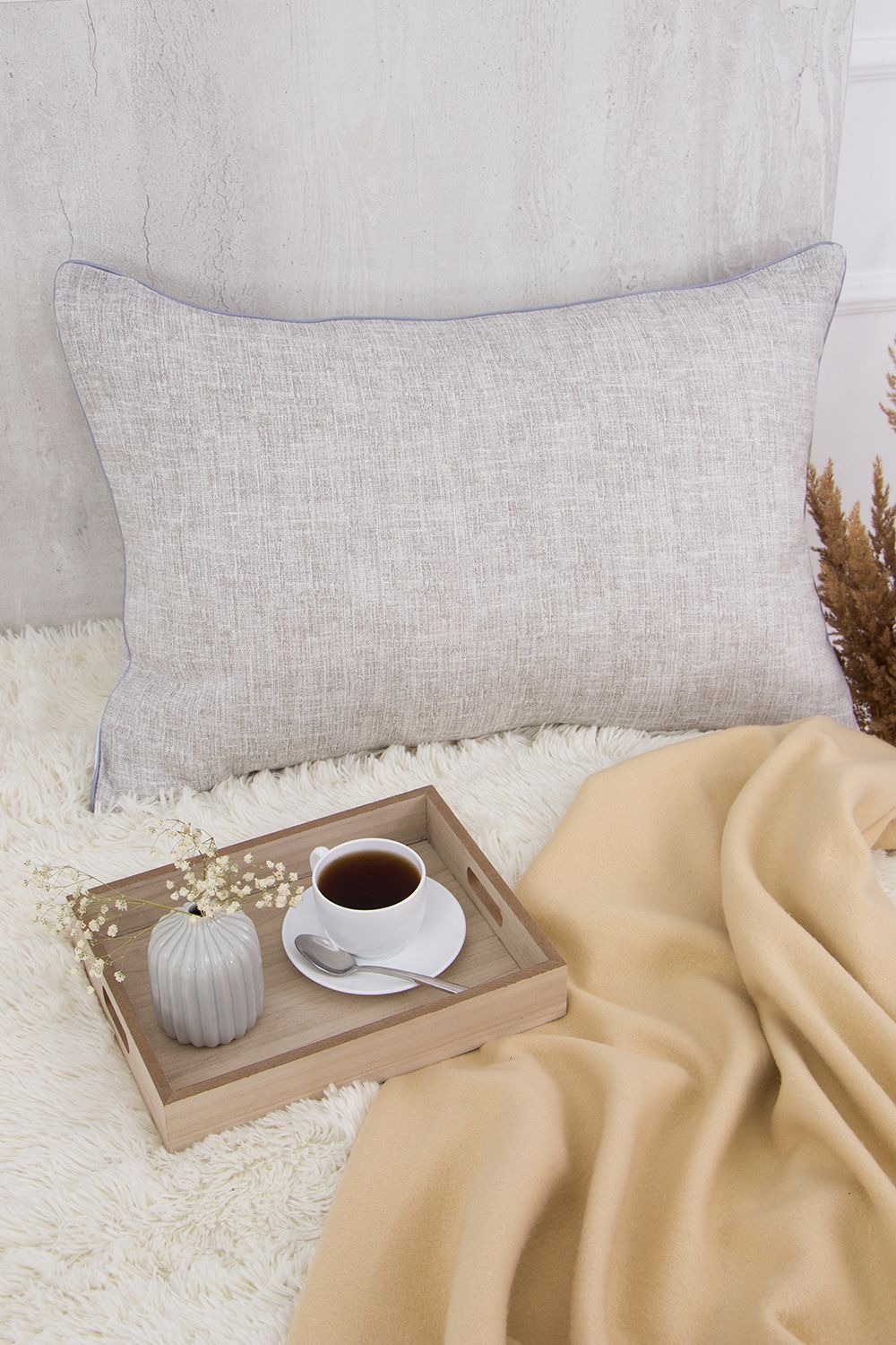 Наволочка Lizzy Home 50009 декоративная - серый