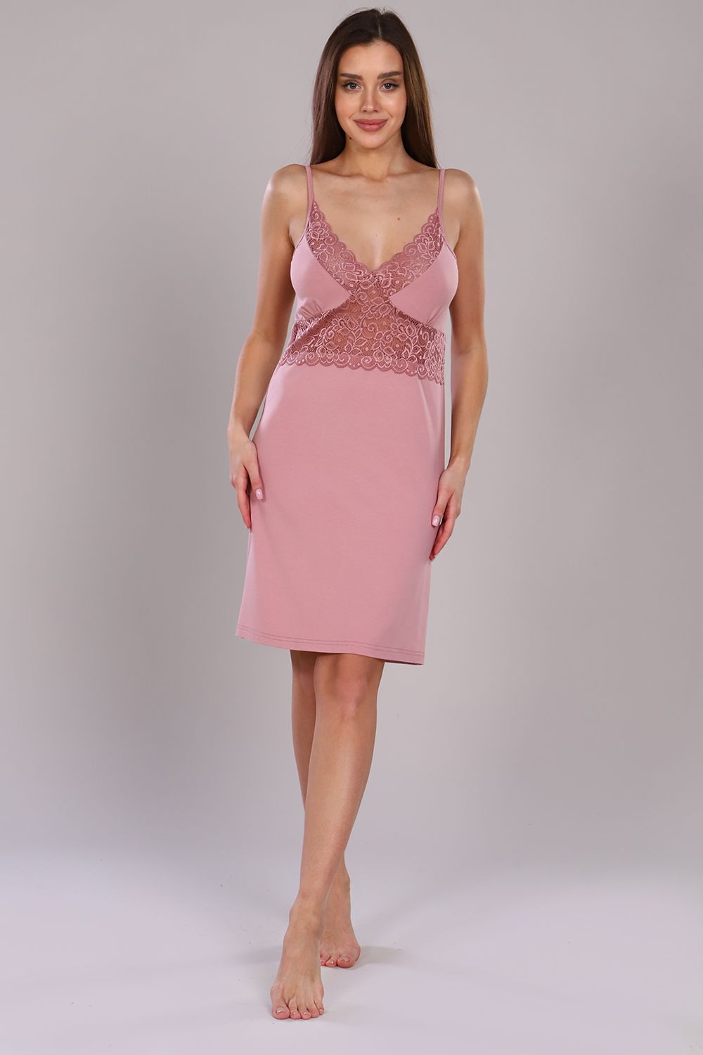 Сорочка 42088 - сухая роза