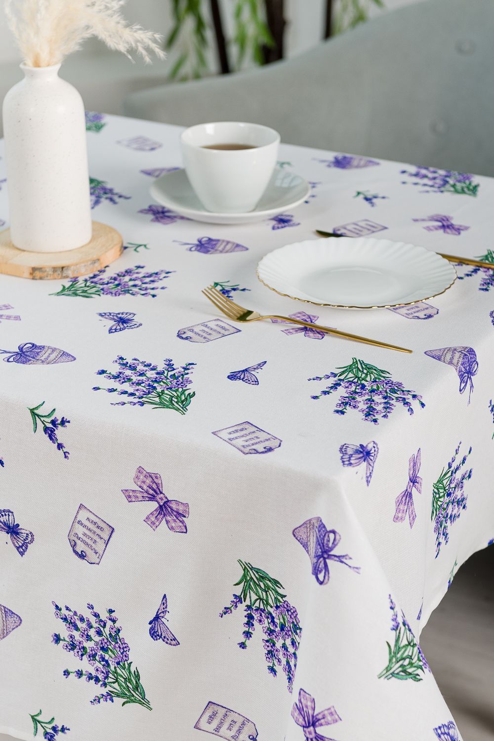 Скатерть Сиреневая дымка - белый