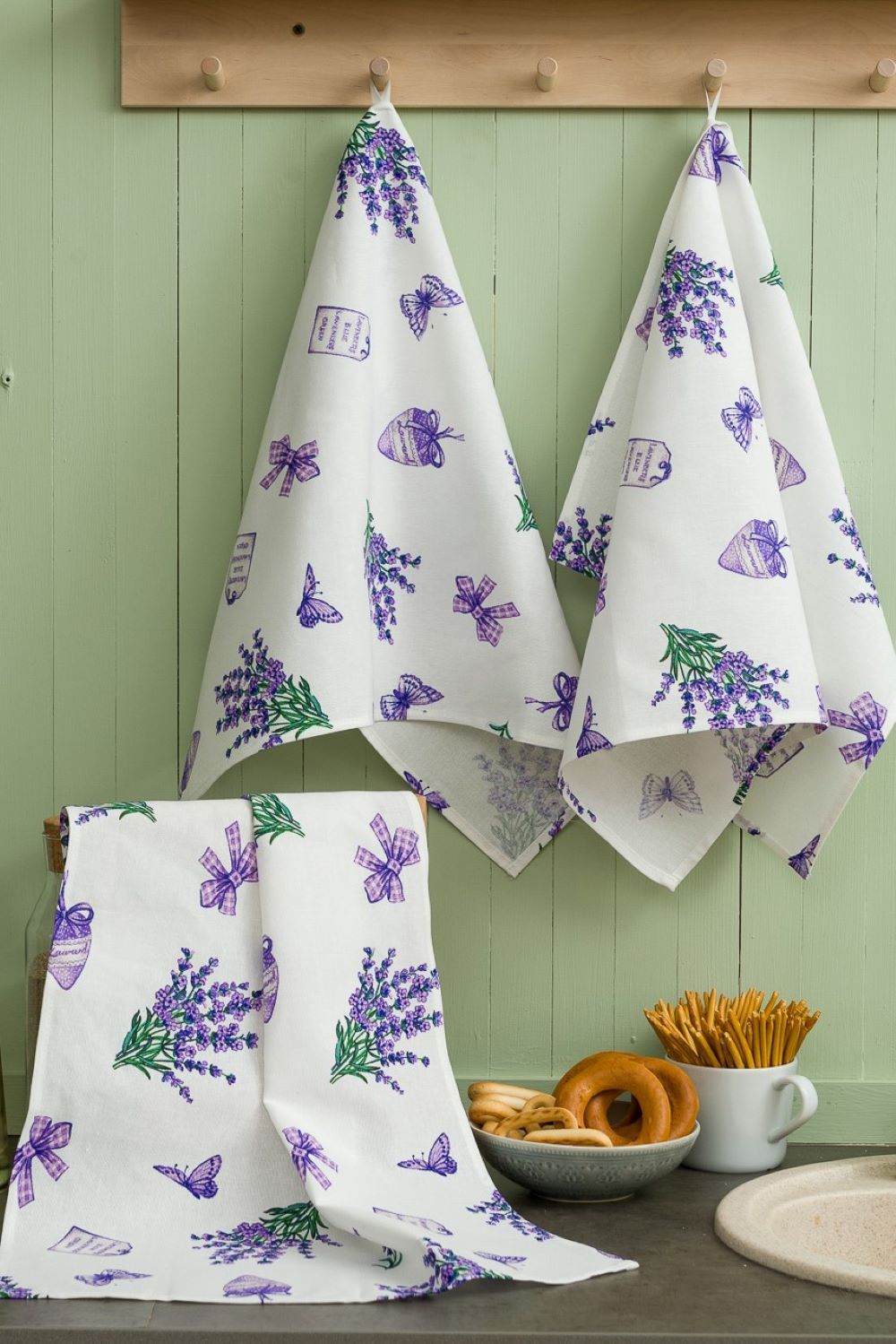 Набор полотенец Сиреневая дымка - белый