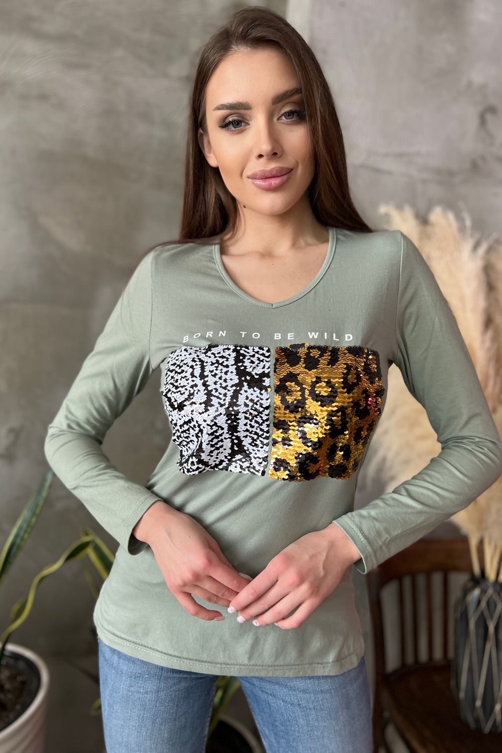 Туника 8201 - оливковый