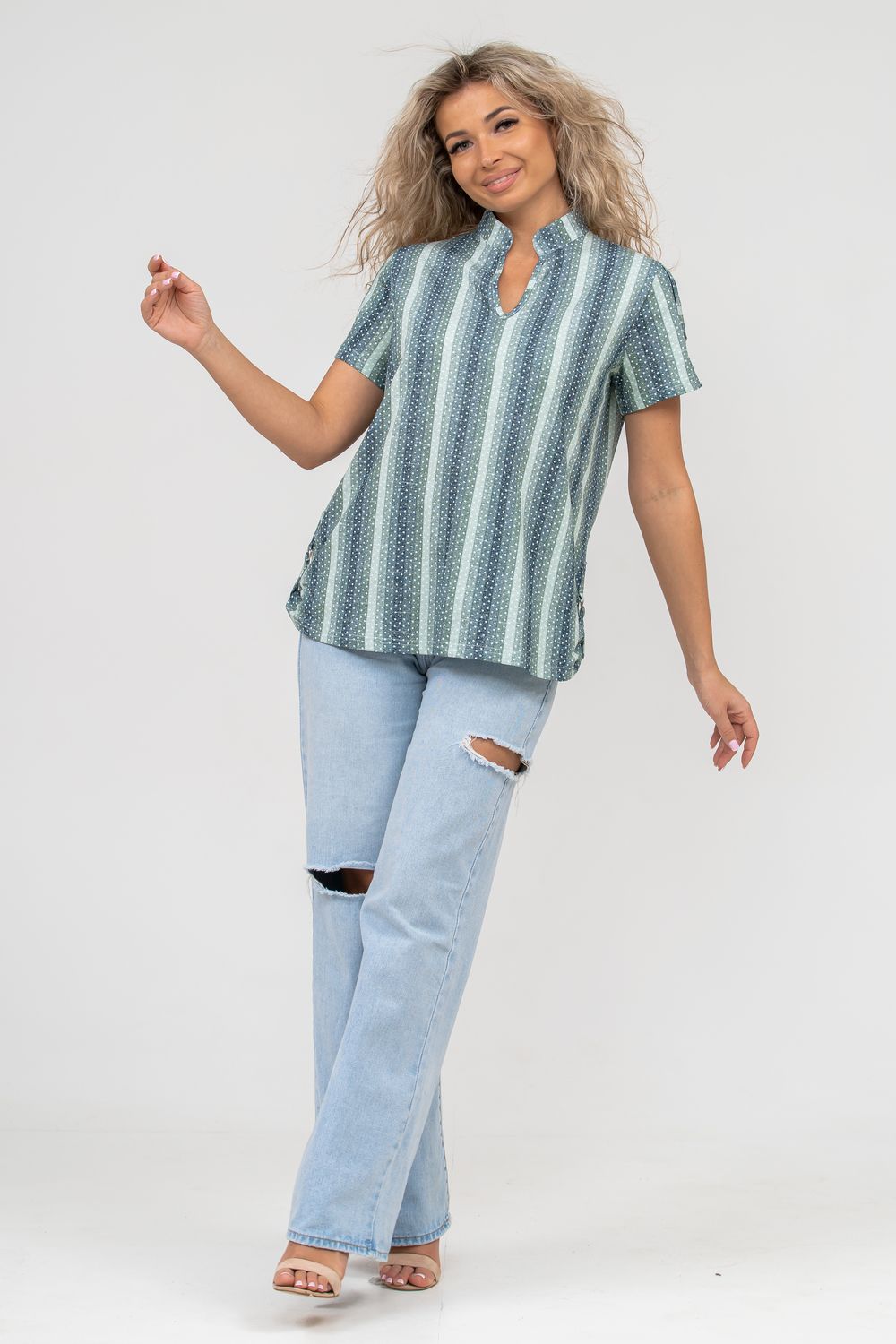 Туника 36511 - зеленый