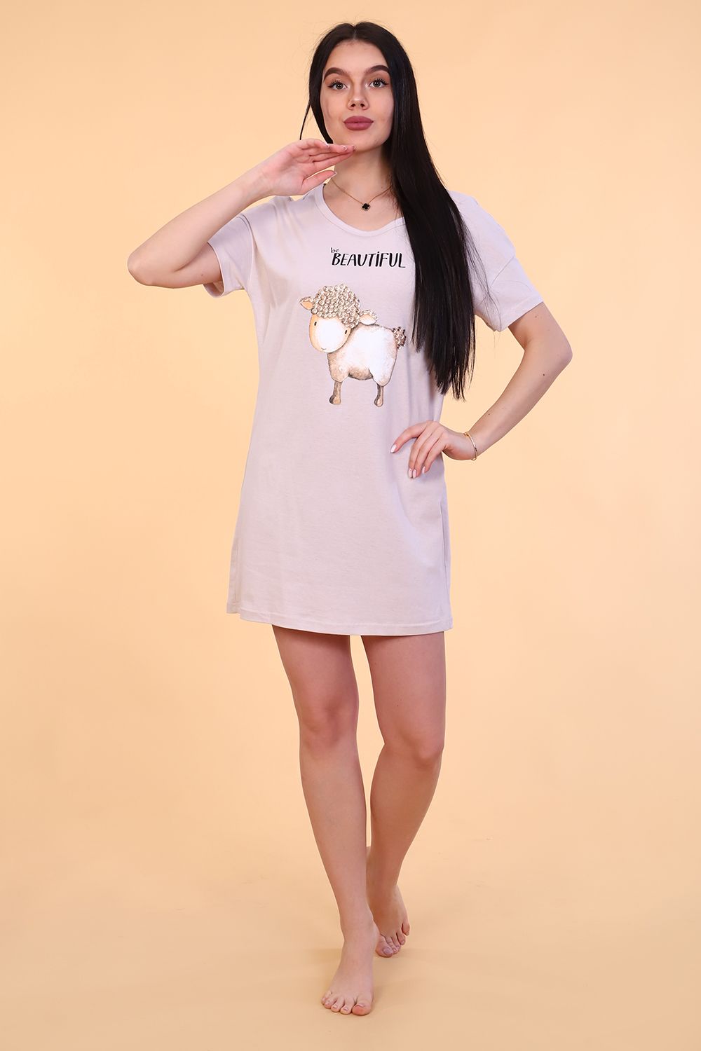 Сорочка 42081 - бежевый