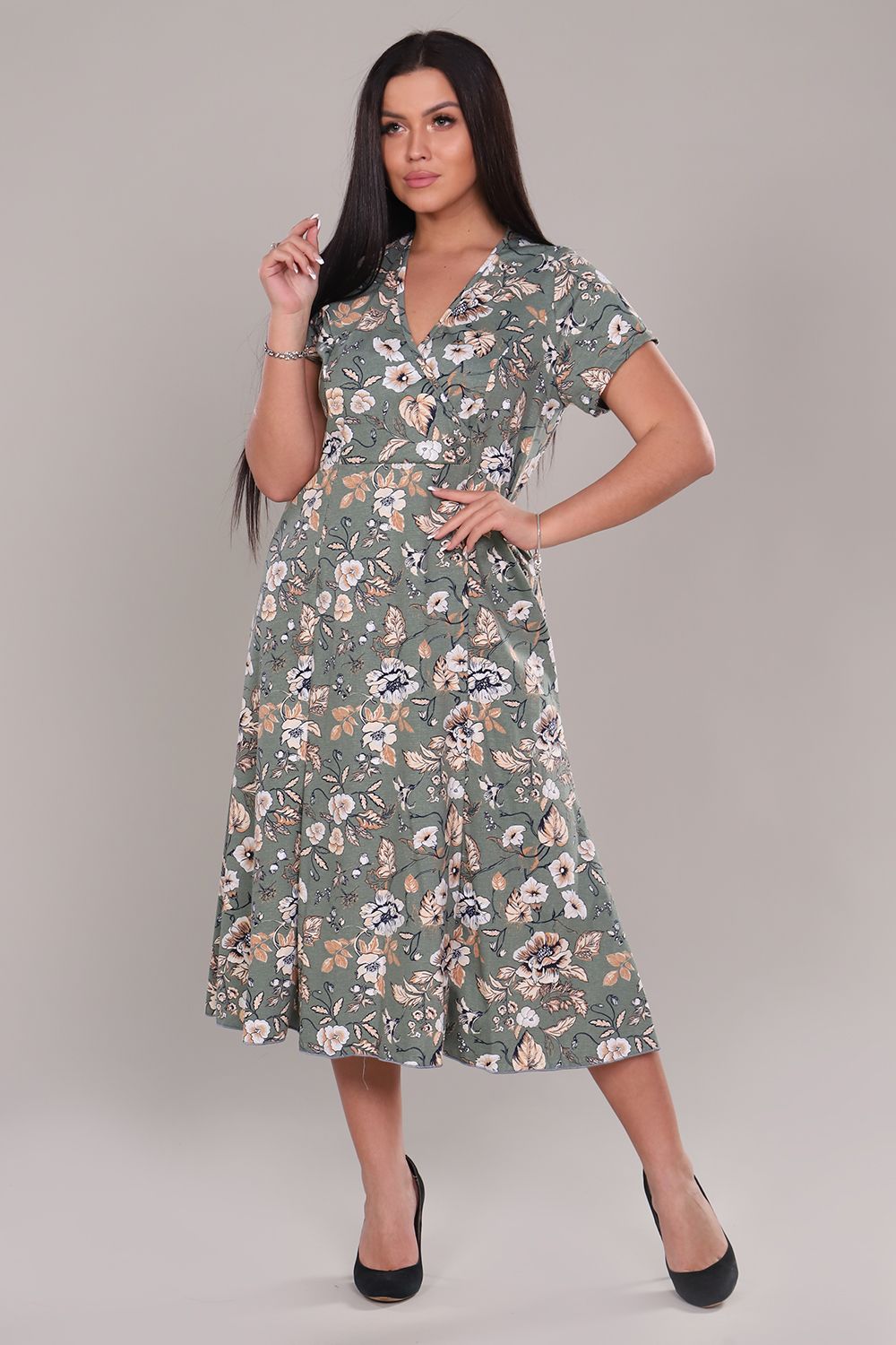 Платье 6738 - зеленый