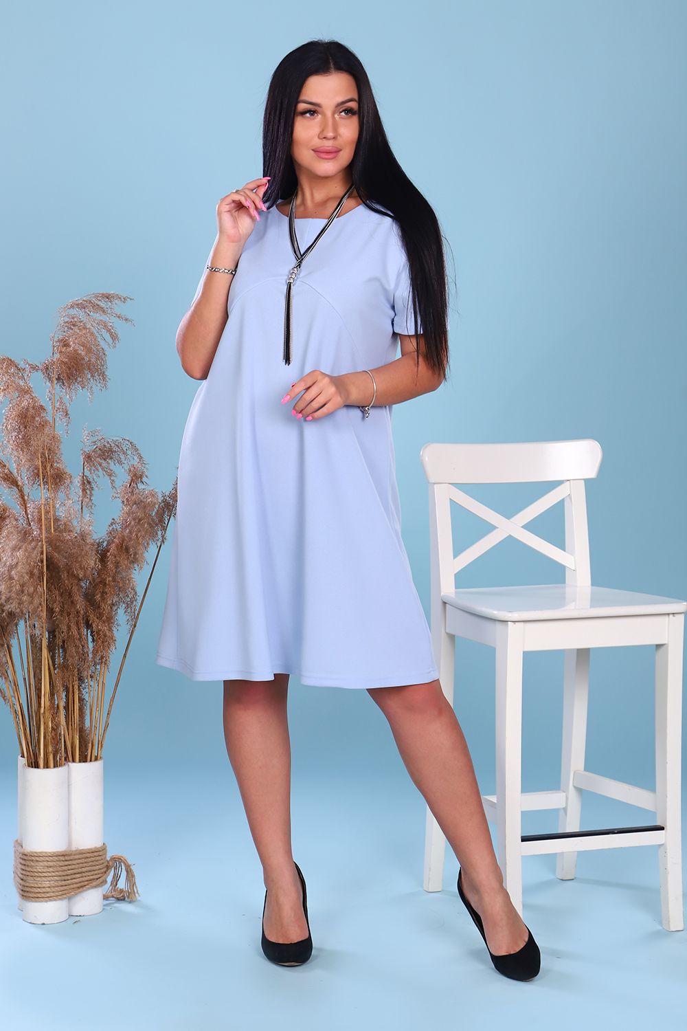 Платье 47031 - голубой