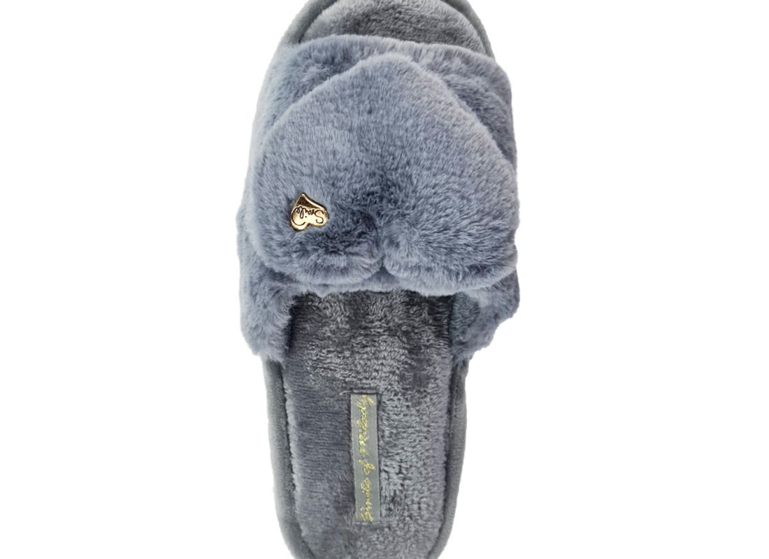 Туфли комнат. жен. 352-133-12 отк. - серый
