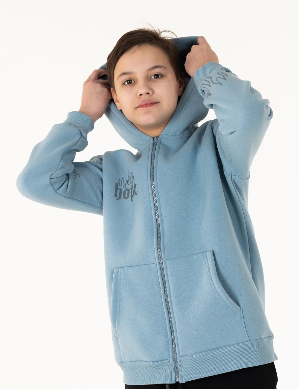Толстовка 1551 детская - серо-голубой