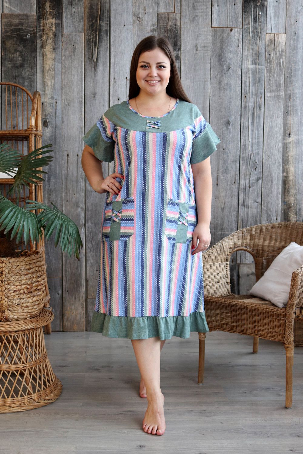 Платье 9105 - олива