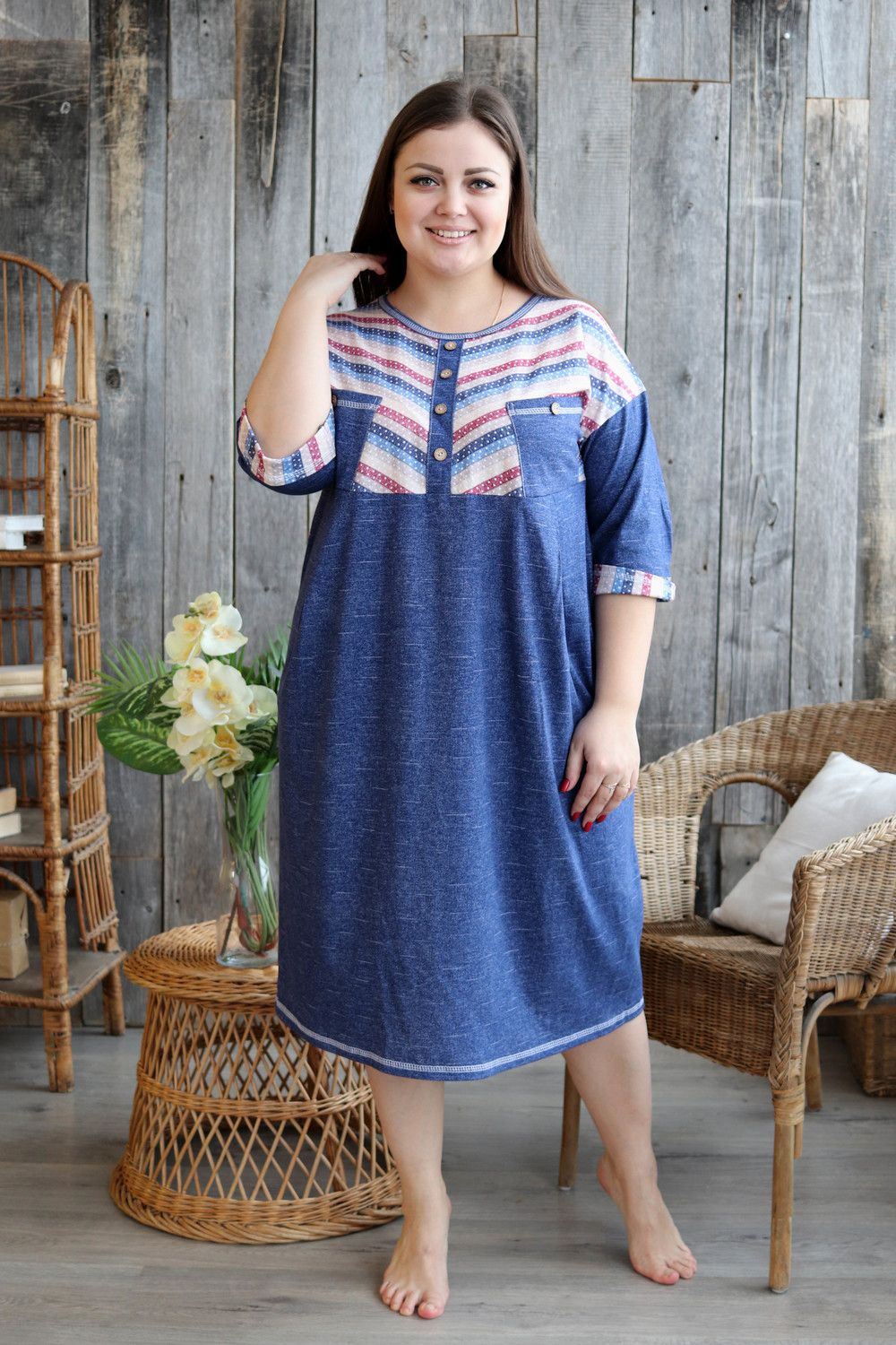 Платье 9104 - джинс