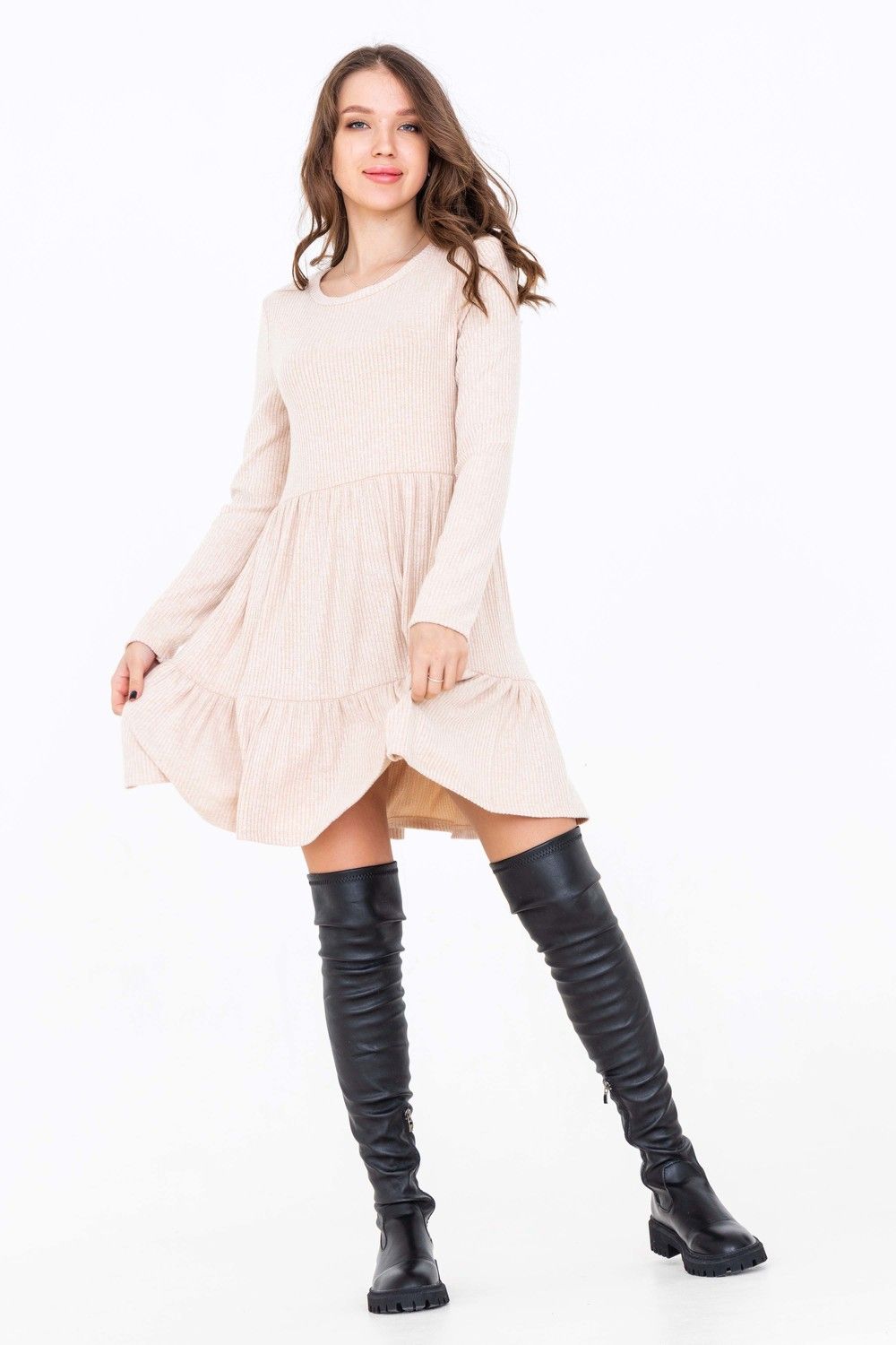 Платье 50512 - бежевый