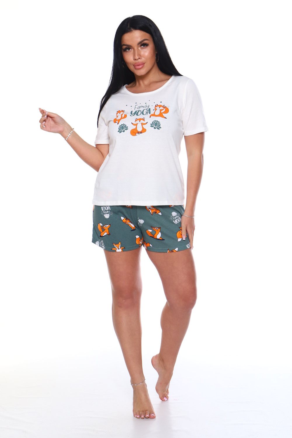 Пижама 6035 - молочный