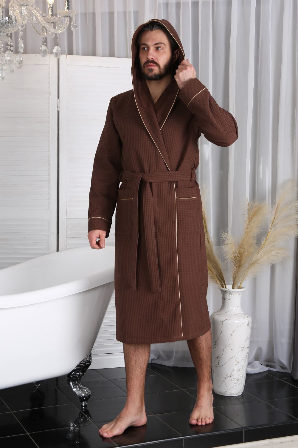 Халат домашний Чемпион ВЧ-242 - коричневый