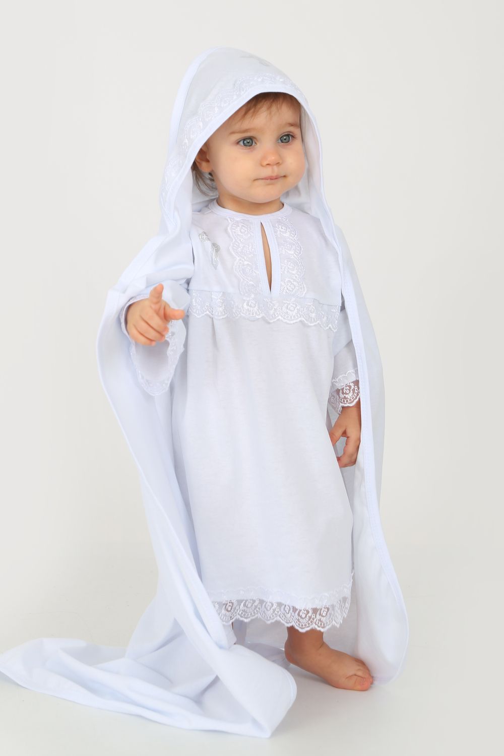 Крестильный набор арт. ПЛ-УГ-КР - белый