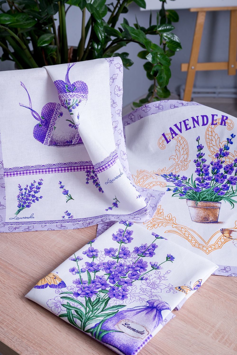 Набор полотенец Сиреневая дымка купон - белый