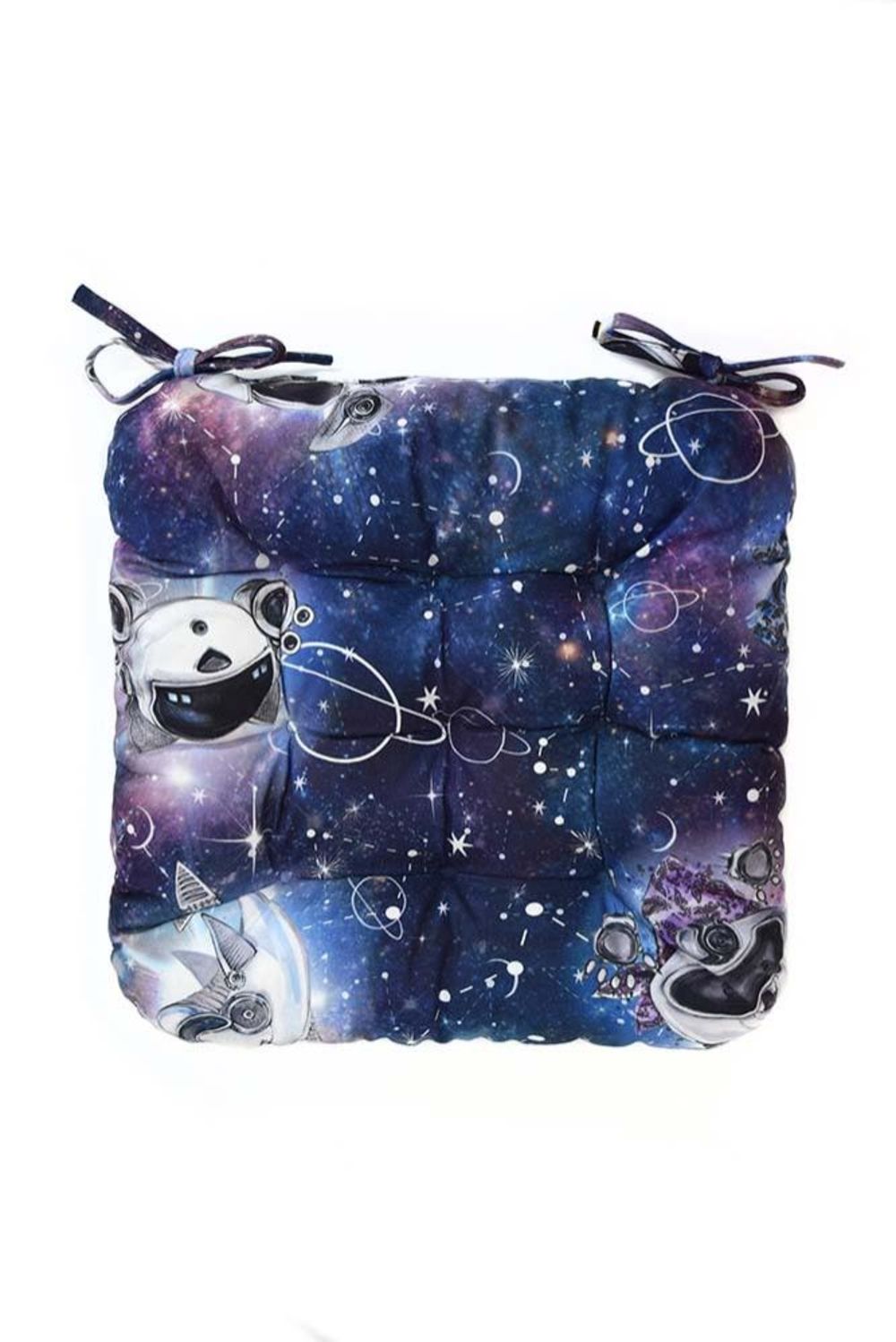 Подушка на стул Сюжет с завязками ST4236 40*40см - космопузики