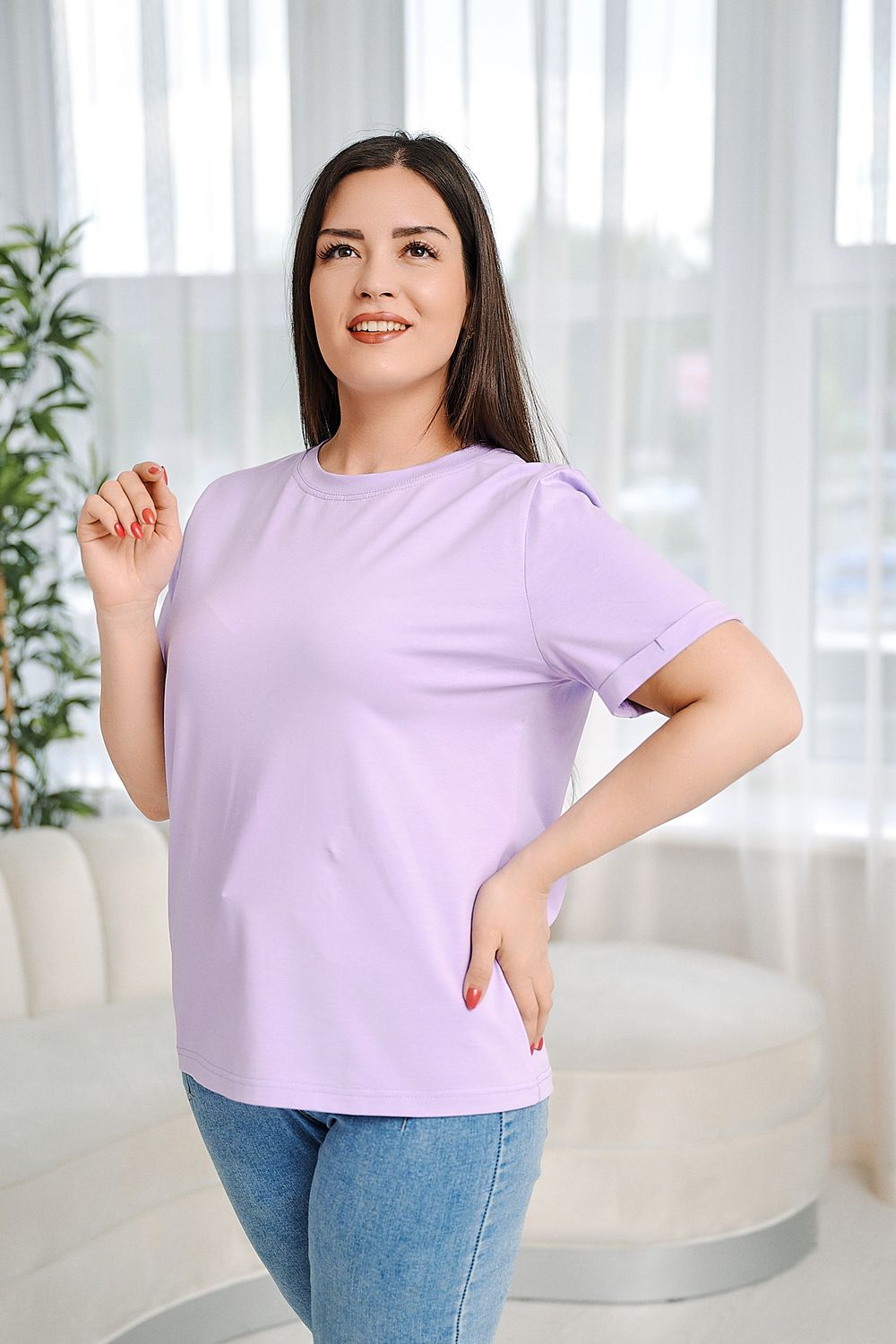 Футболка 47058 - лаванда