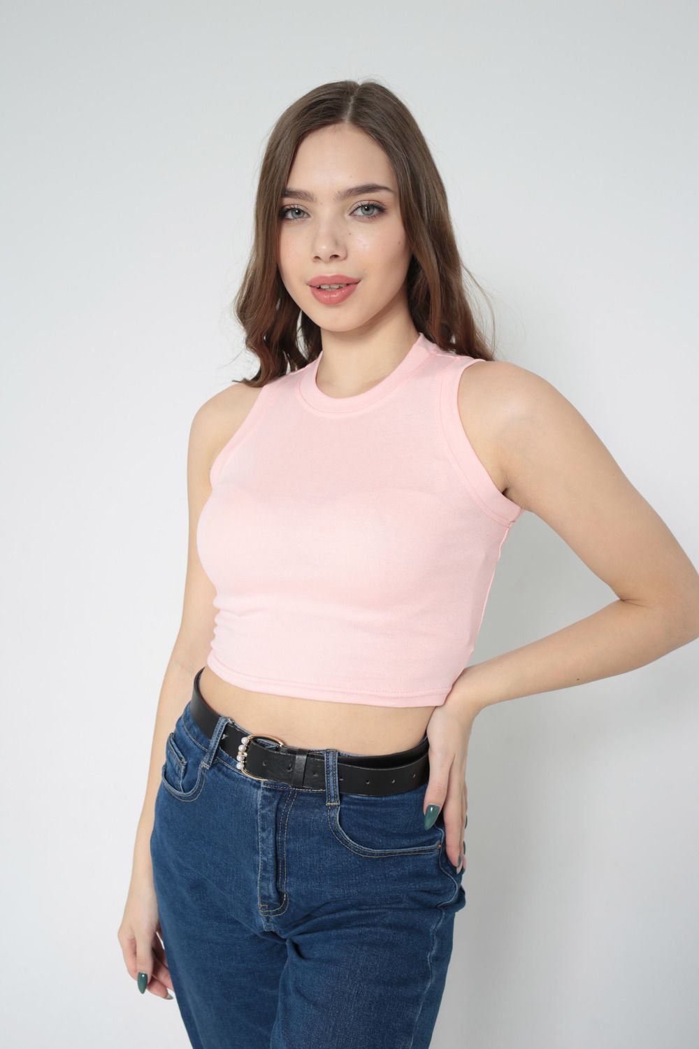 Топ Emotion Day Crop - персиковый