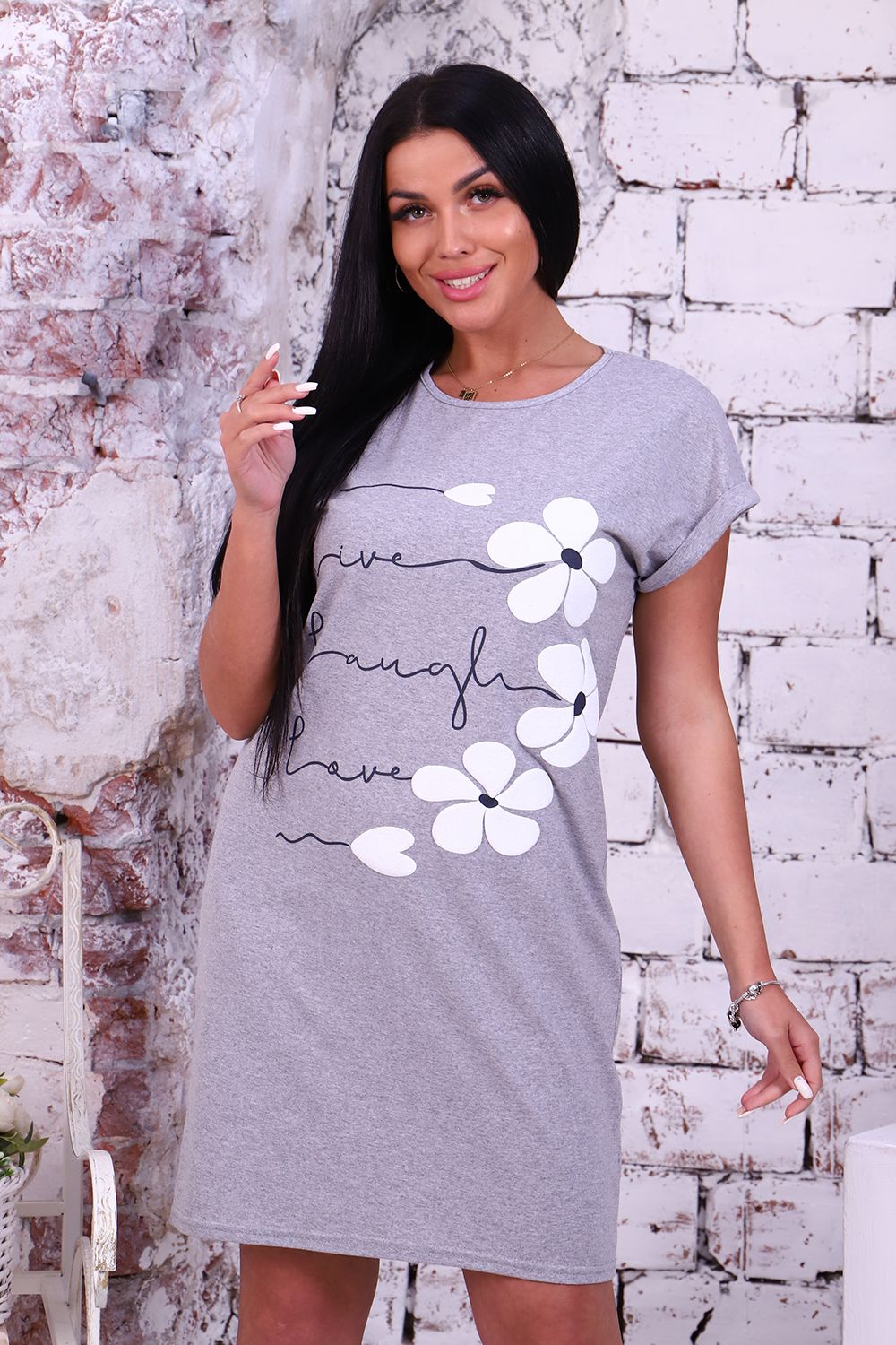 Туника 24878 - серый меланж