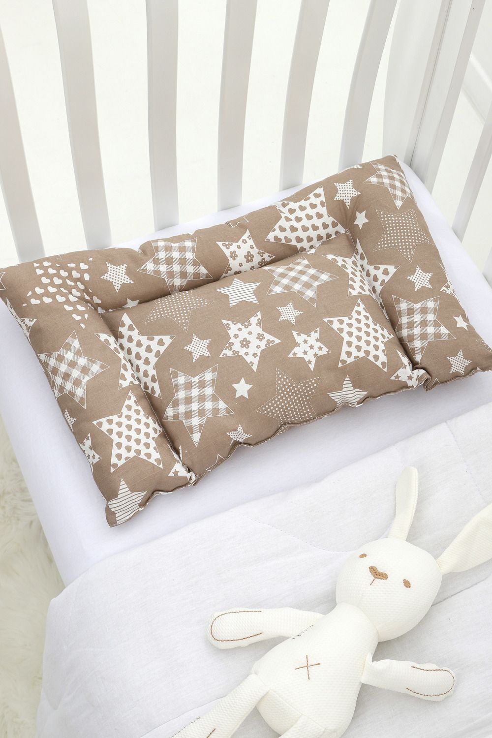 Подушка ортопедическая 40х60 арт. ПД-40х60/звезды-микс-кофе