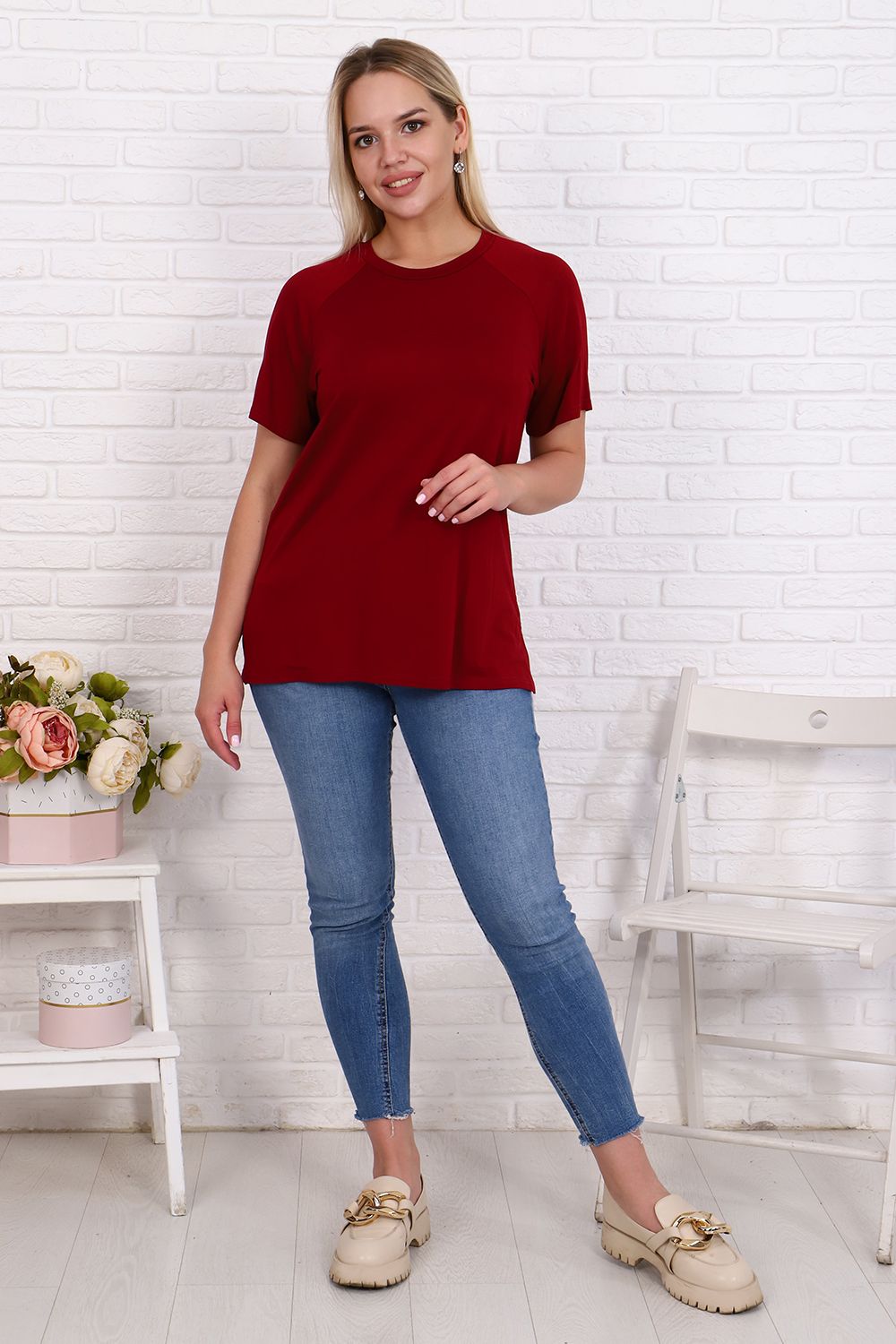 Футболка 11210 - бордовый