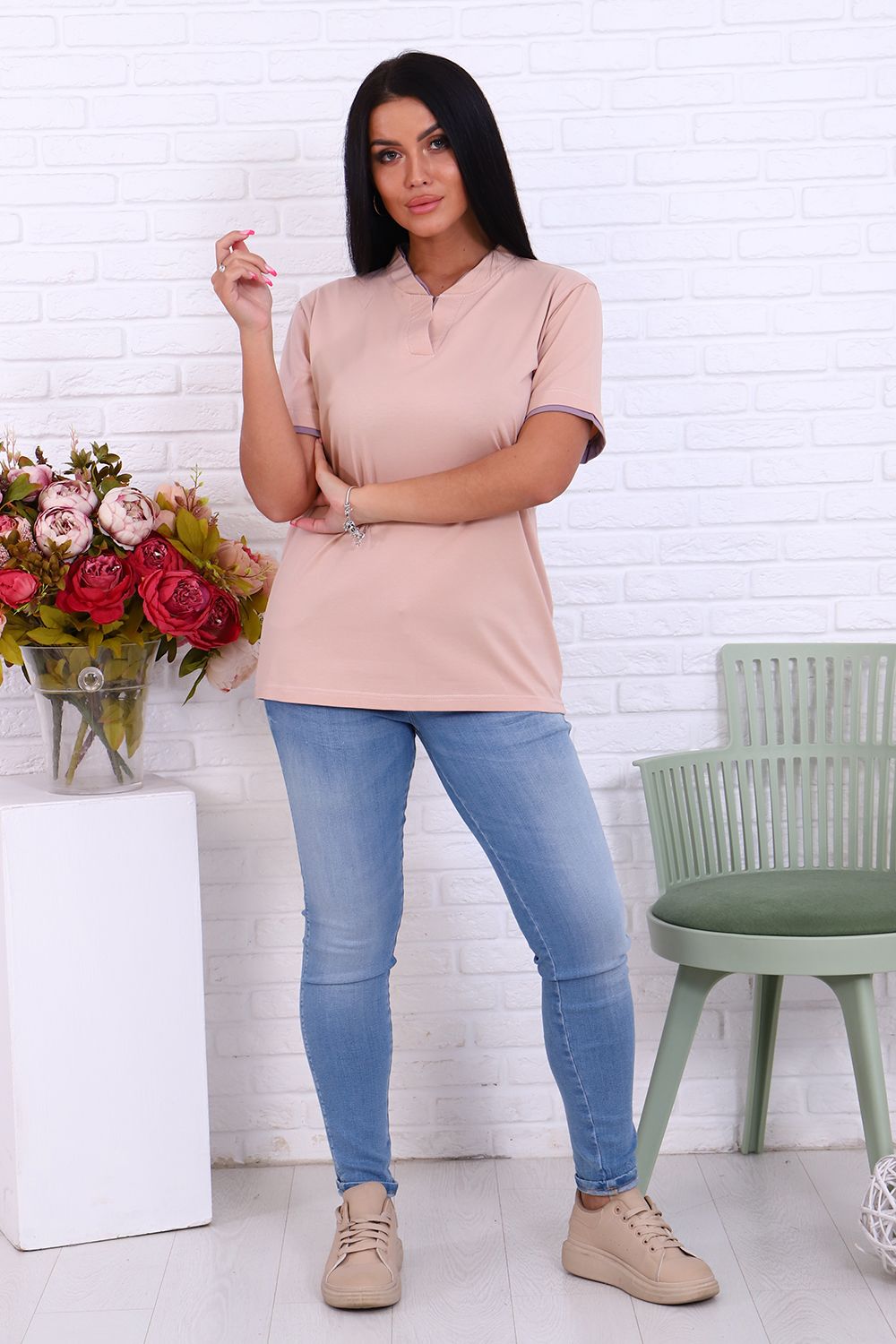 Футболка 6750 - бежевый