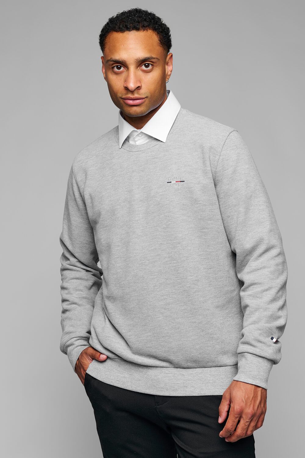 Джемпер 63055 - серый меланж