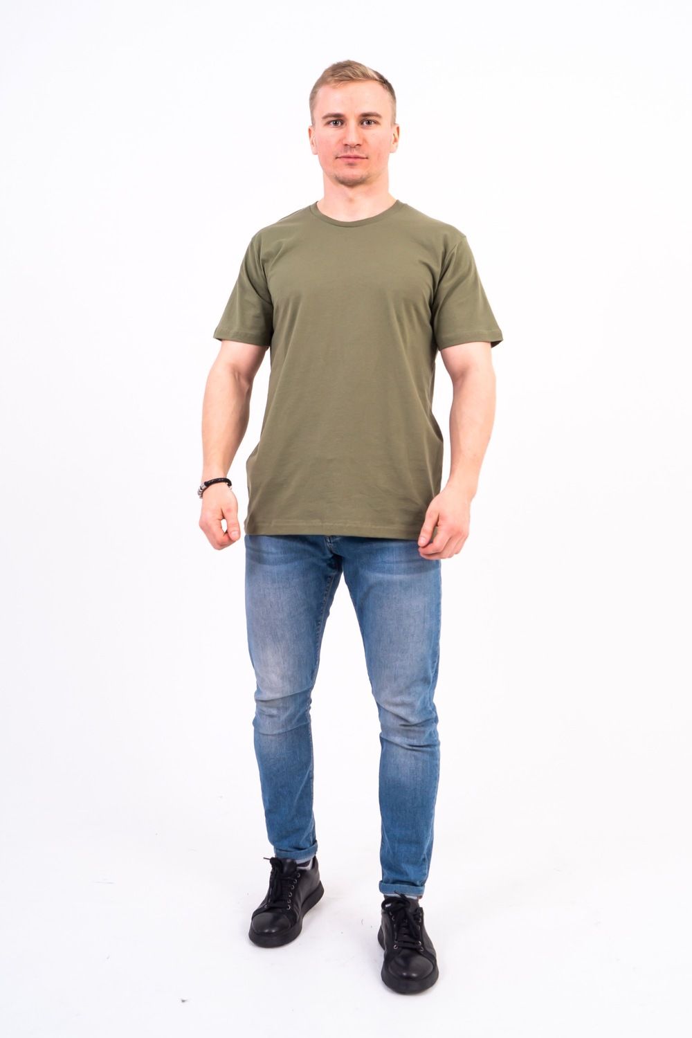 Футболка 5445 однотонная - хаки