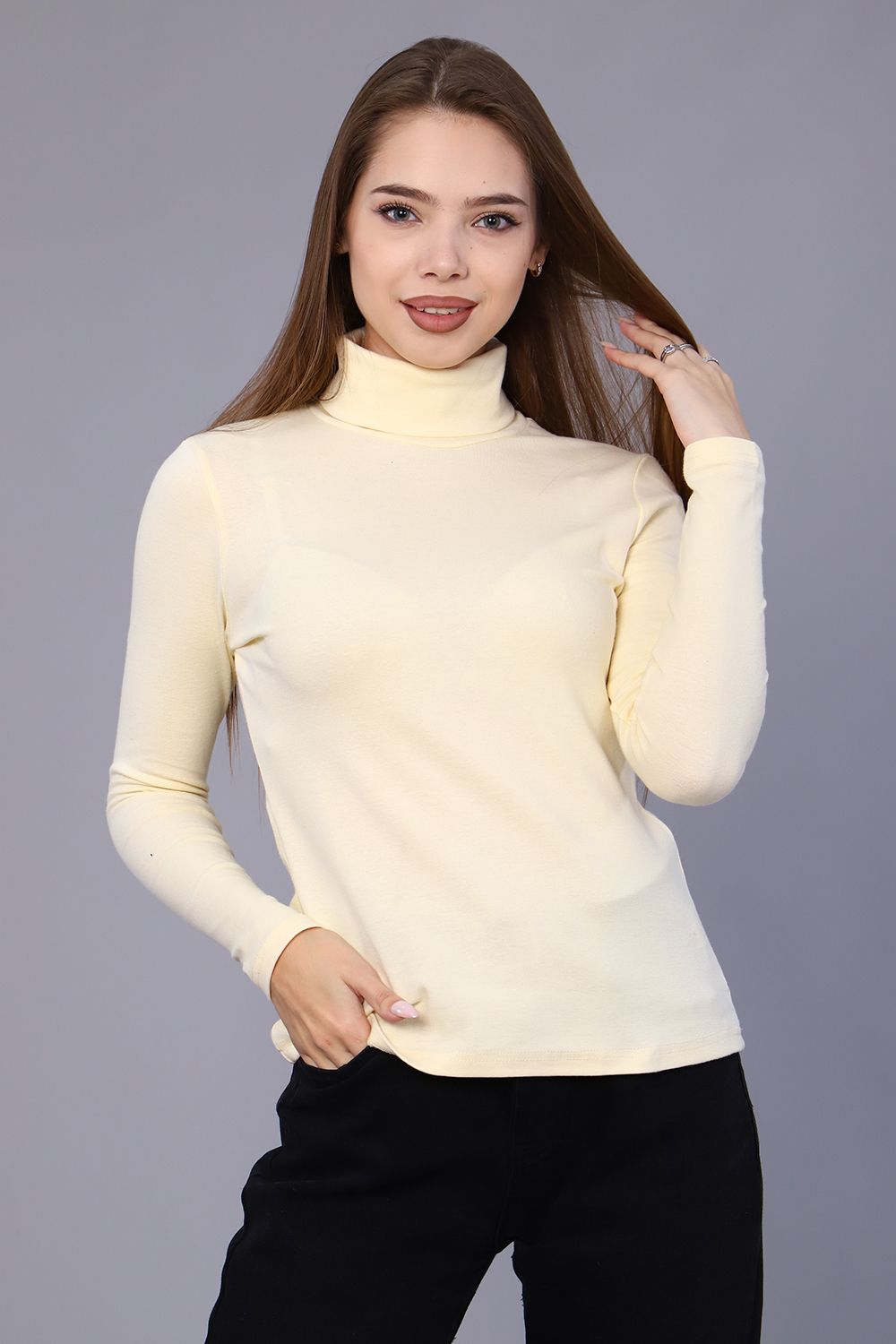 Водолазка 55036 - экрю