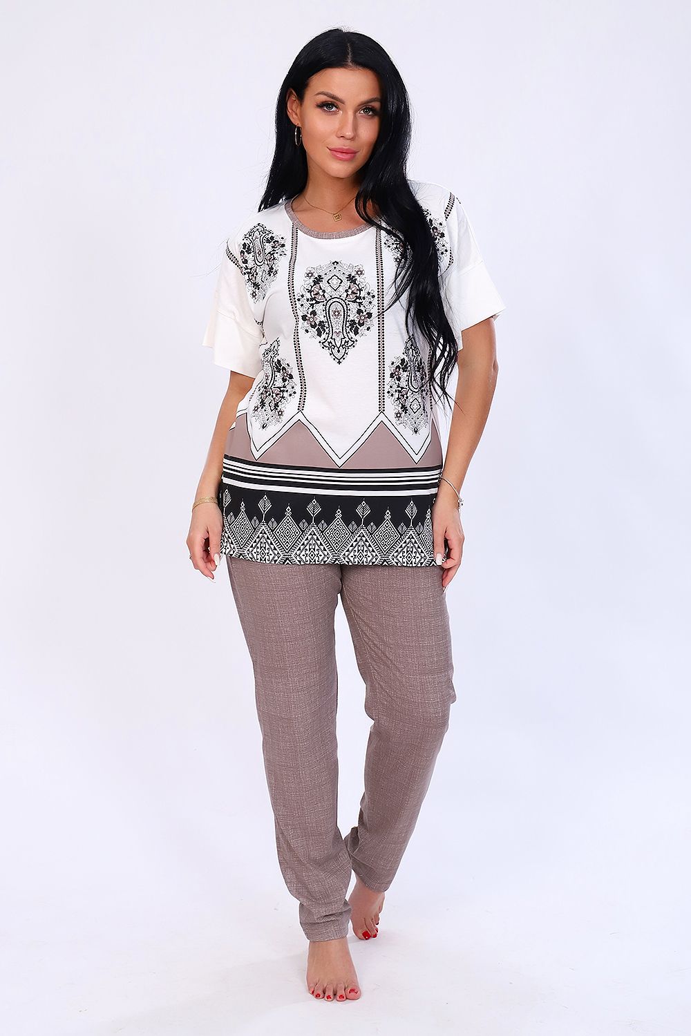 Костюм 65015 - бежевый